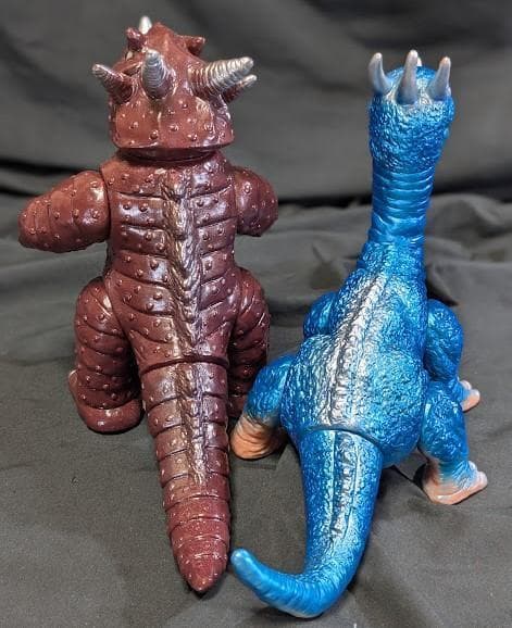 ゼロン＆ミドロン（マスダヤ復刻）「スペクトルマン」登場怪獣ソフビ２体セット