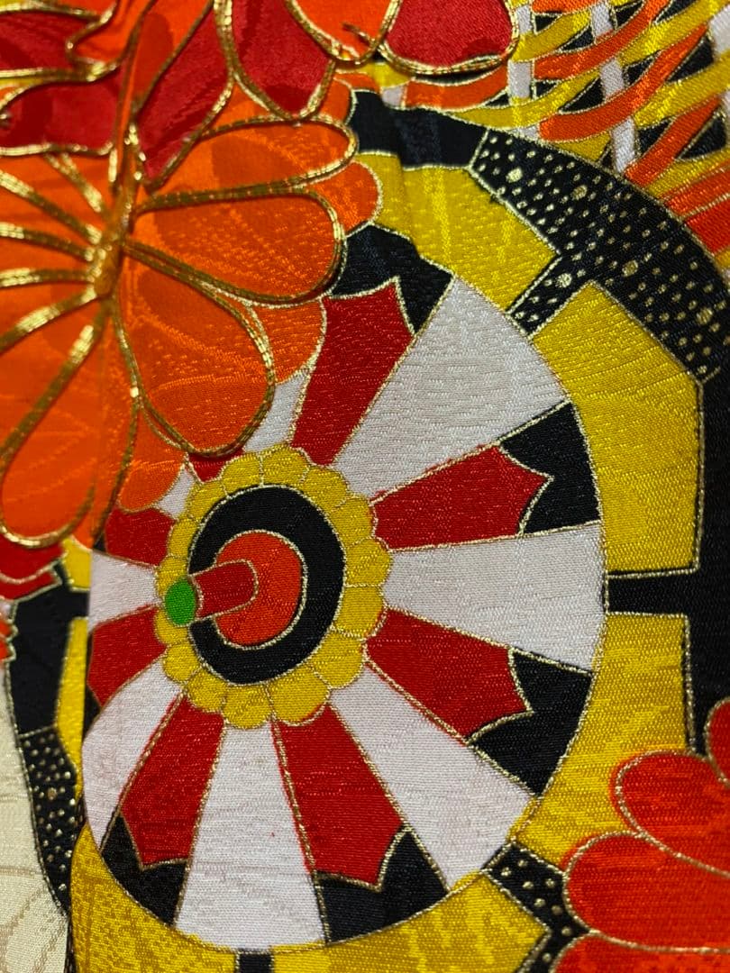 No.128アンティーク子供着物正絹七五三着丈93.5センチ裄丈45センチ