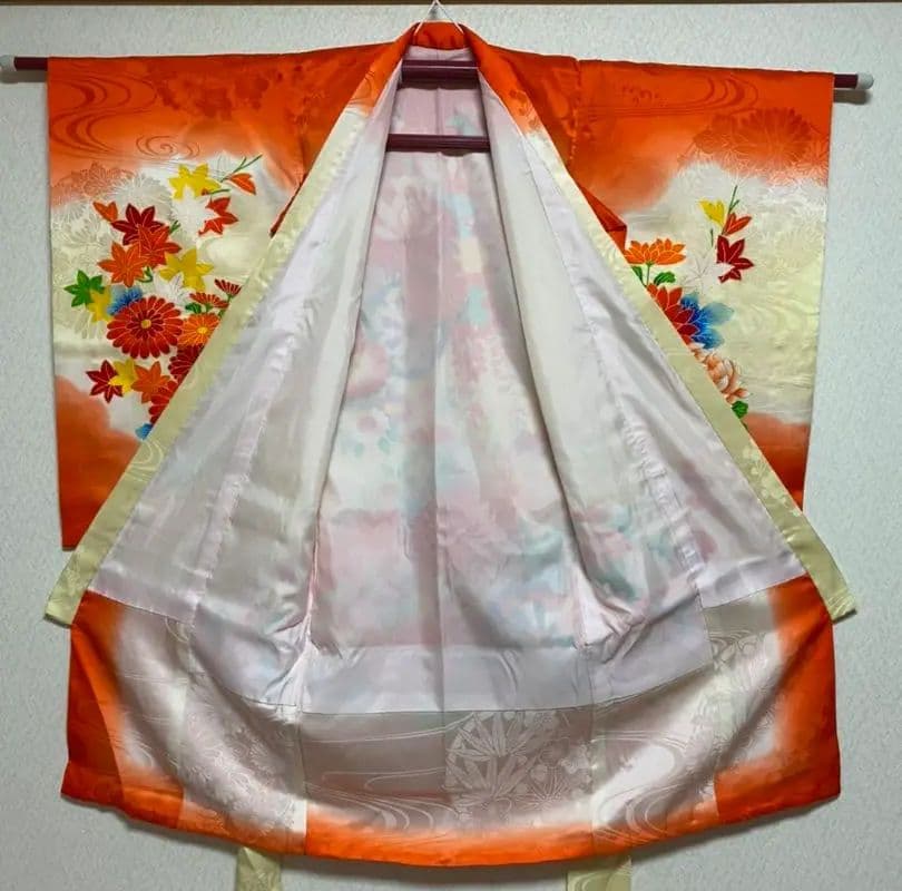 No.128アンティーク子供着物正絹七五三着丈93.5センチ裄丈45センチ