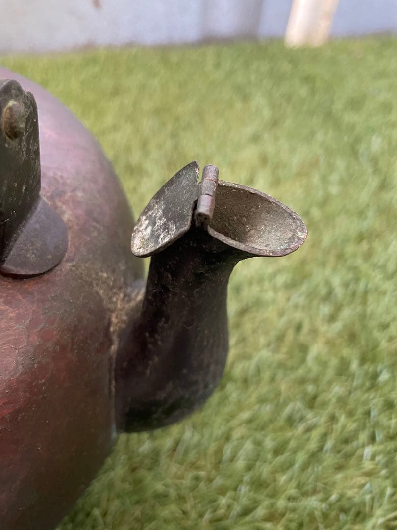 山川堂　銅やかん　鎚起銅器　銅瓶　水注(水差)　昭和レトロ　古道具　骨董品