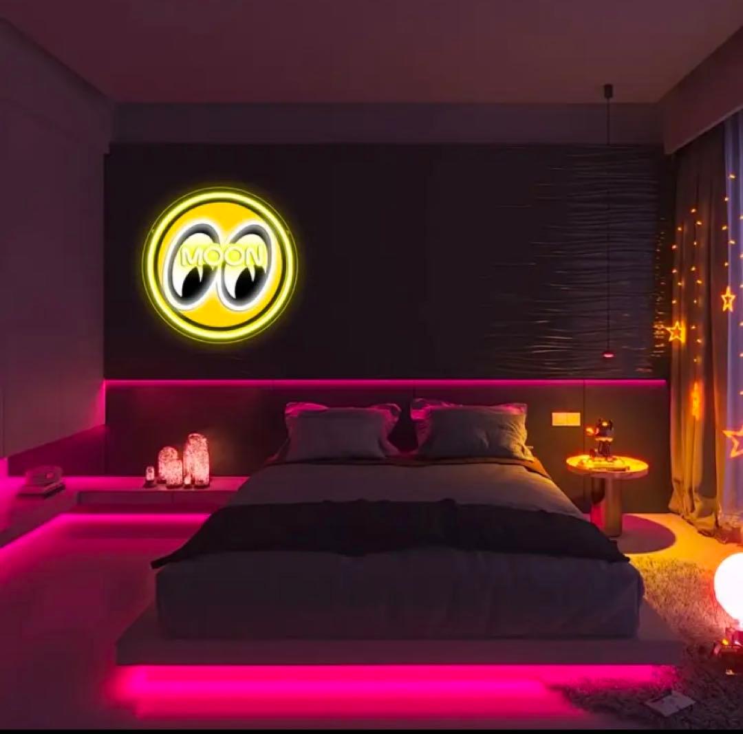 ネオンサイン　ムーンアイズ　MOONEYES ホットロッド　USB給電 調光