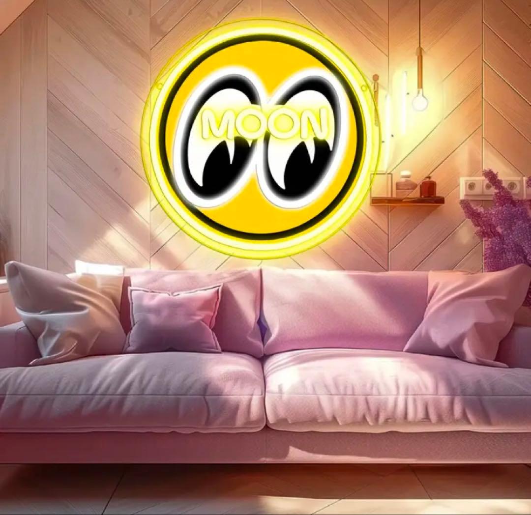 ネオンサイン　ムーンアイズ　MOONEYES ホットロッド　USB給電 調光