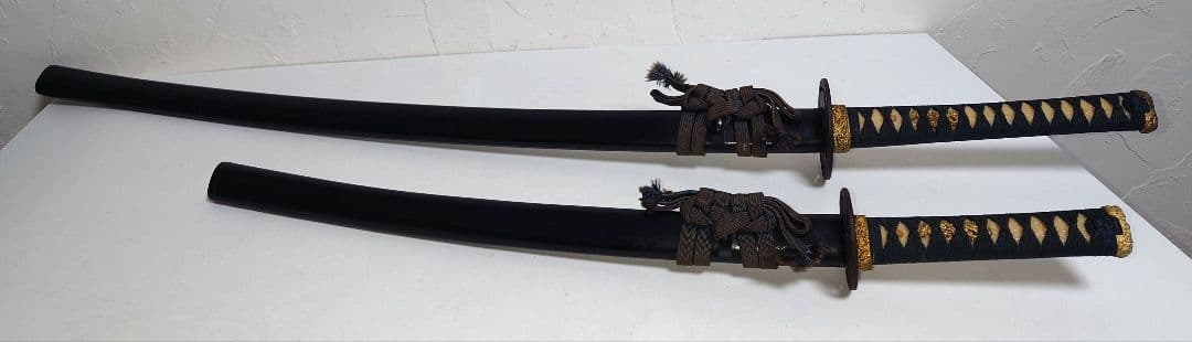 【2本セット】模造刀 日本刀 太刀 脇差 鞘 柄装飾 時代劇 歌舞伎 演技演出