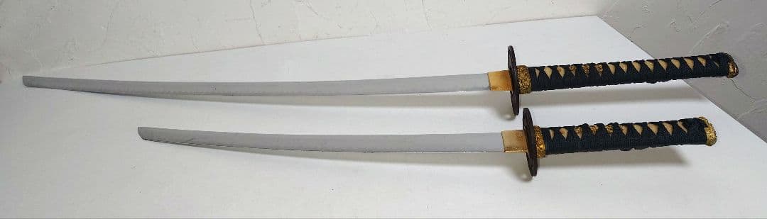 【2本セット】模造刀 日本刀 太刀 脇差 鞘 柄装飾 時代劇 歌舞伎 演技演出