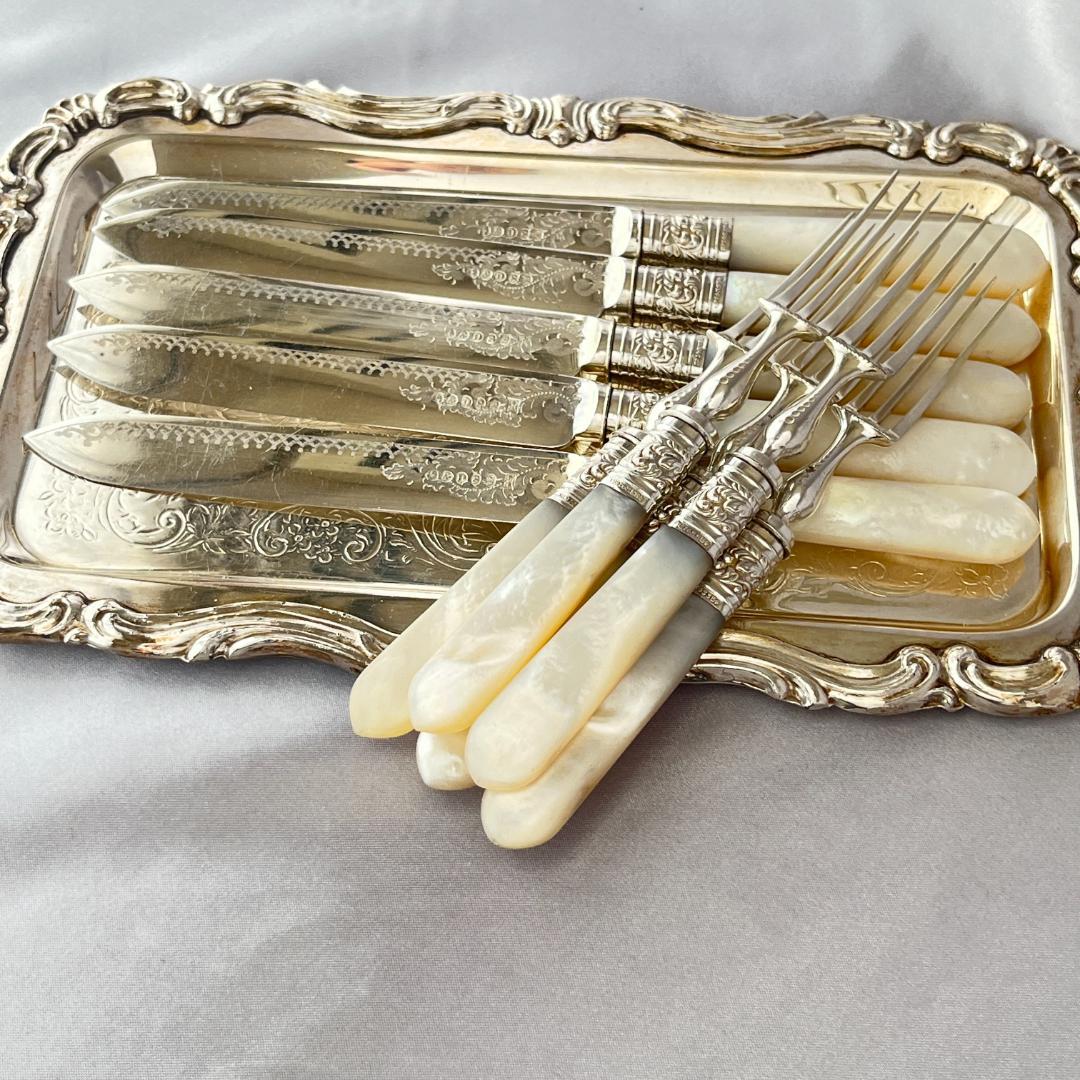 【Allen & Darwin】【白蝶貝】パストリーセット マザーオブパール