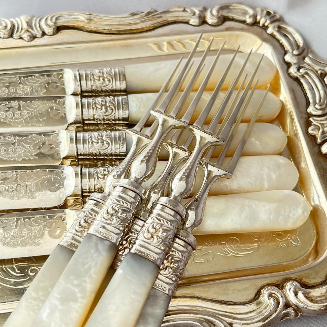 【Allen & Darwin】【白蝶貝】パストリーセット マザーオブパール