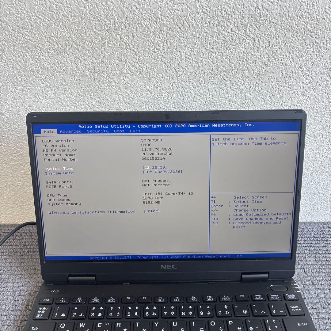NEC versapro VC-6 i5第10世代　メモリ8GB #7199
