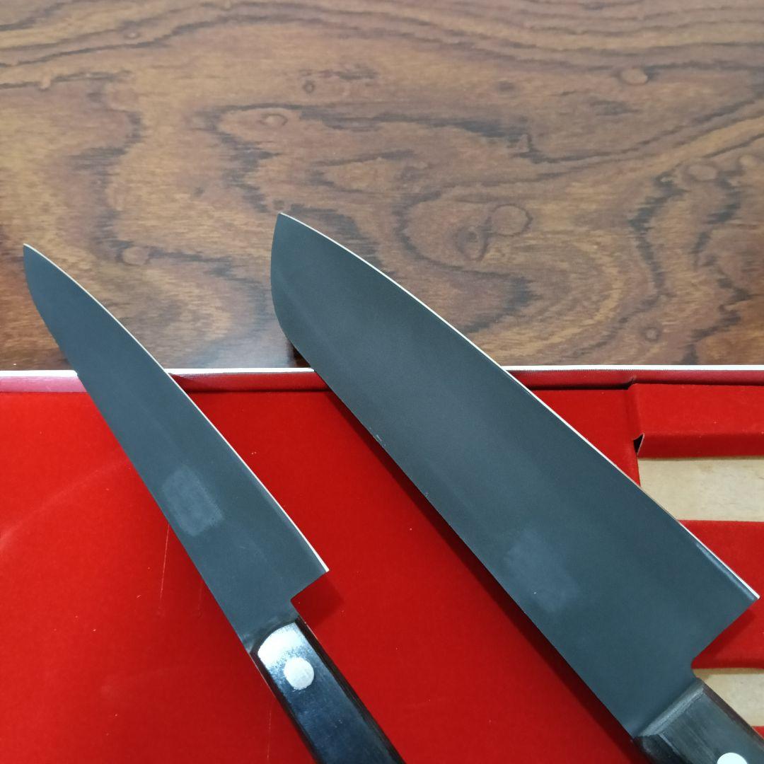 3-60　不二越（NACHI）粉末ハイス鋼 包丁セット 三徳包丁 ペティナイフ