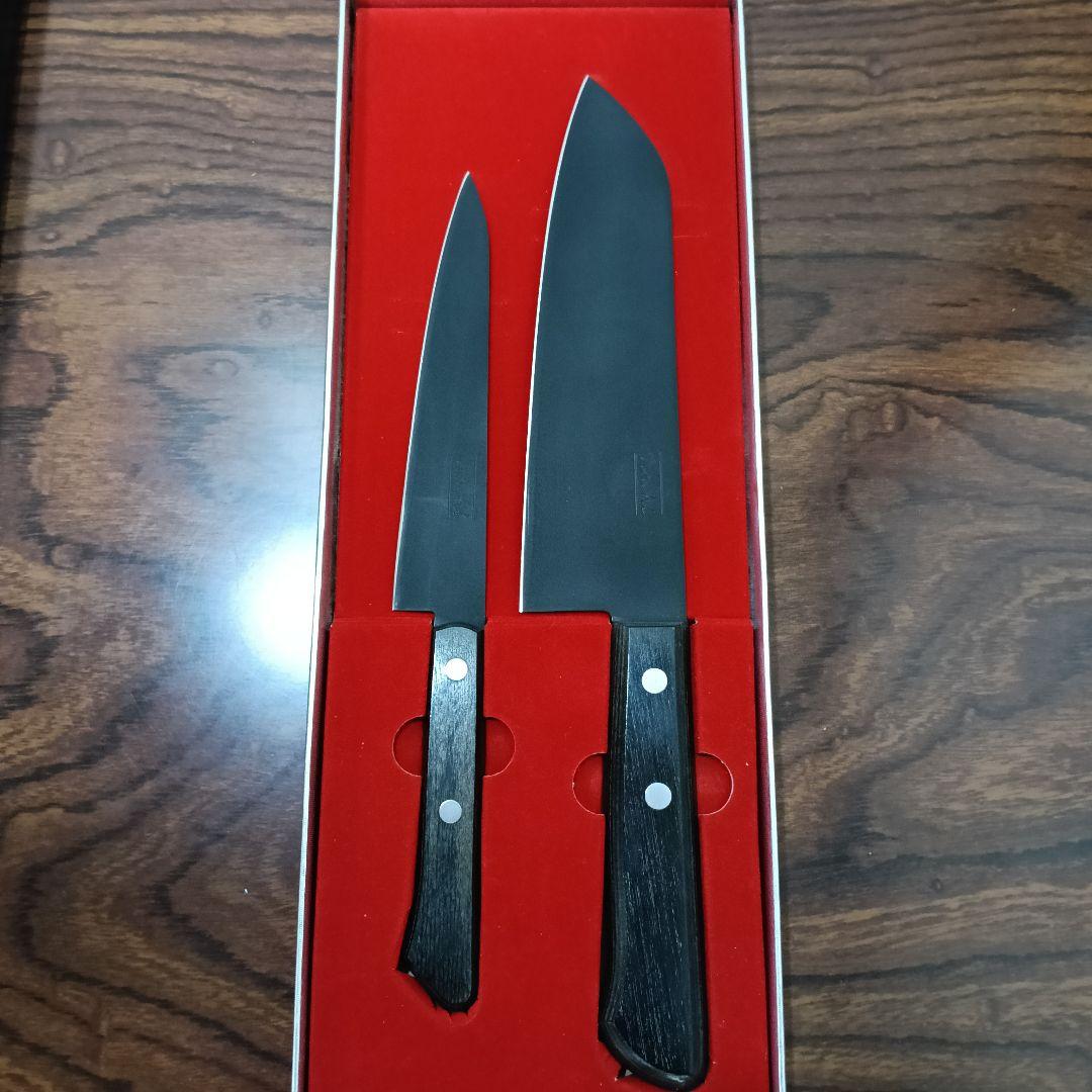 3-60　不二越（NACHI）粉末ハイス鋼 包丁セット 三徳包丁 ペティナイフ