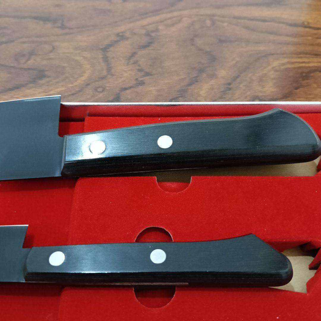 3-60　不二越（NACHI）粉末ハイス鋼 包丁セット 三徳包丁 ペティナイフ