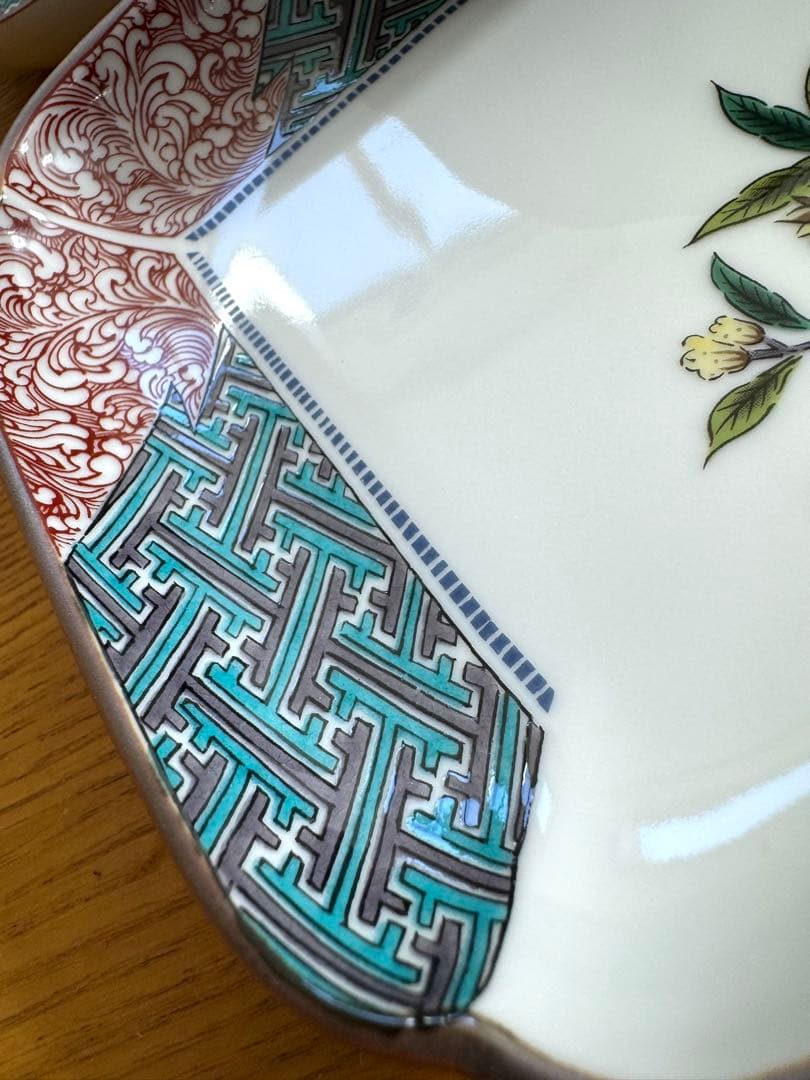 466九谷焼　九谷正峰　小紋果実4号皿　十枚　2組　未使用品　共箱