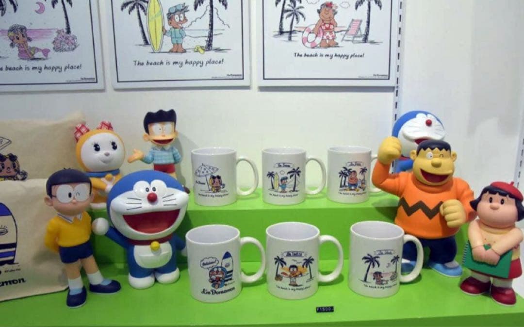 【沖縄限定★希少品★お買得】日焼けドラえもん　ビーチマグカップ 4個セット