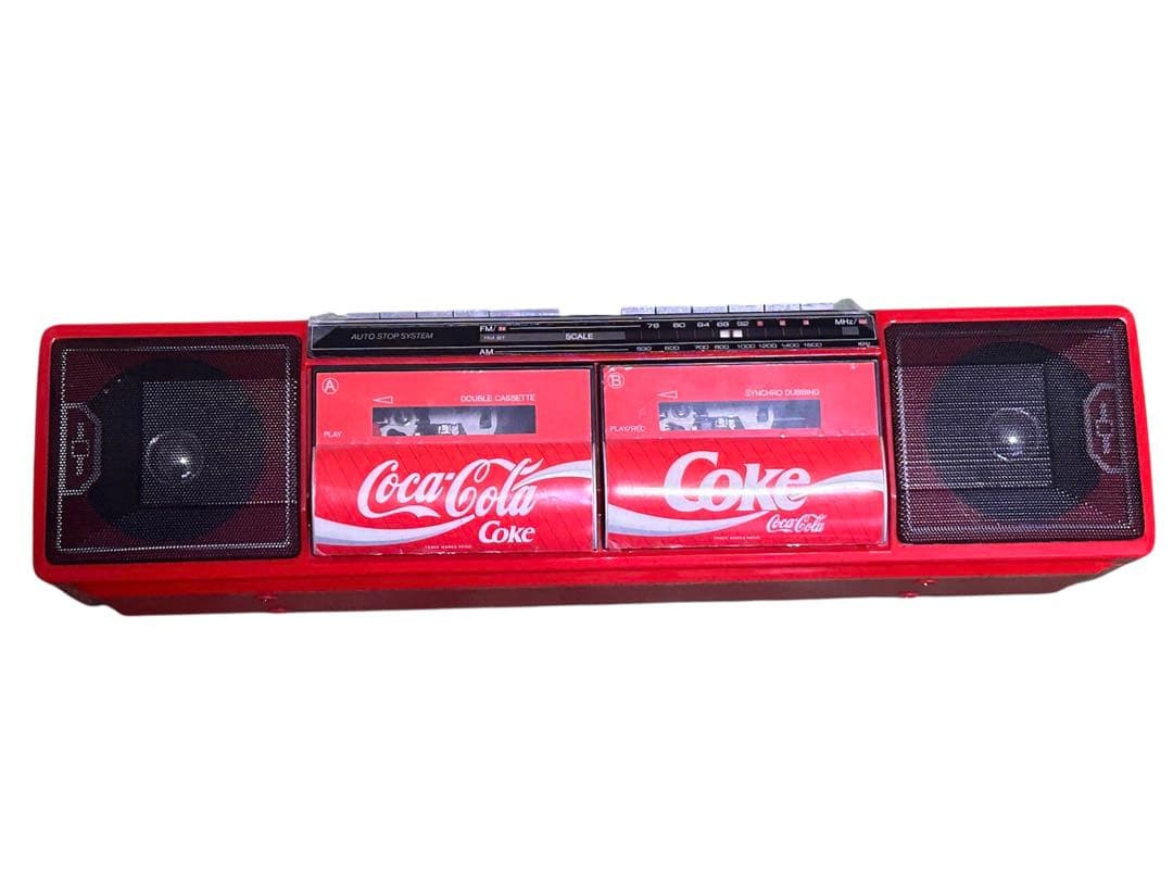 コカコーラ ダブル ラジカセ TRC-938 保存状態良好　昭和レトロ