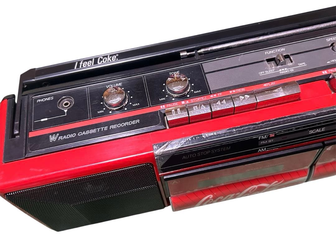 コカコーラ ダブル ラジカセ TRC-938 保存状態良好　昭和レトロ