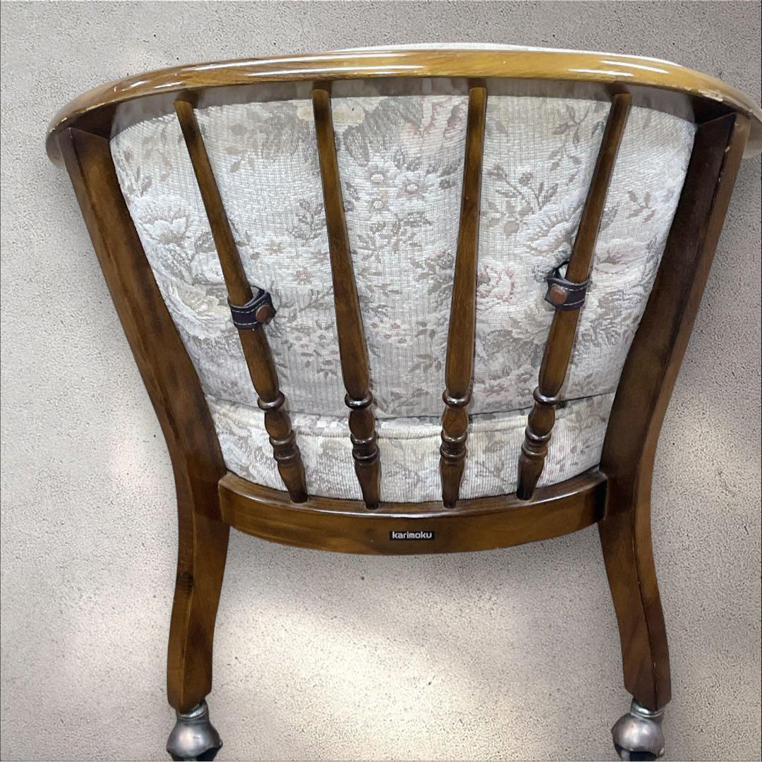 カリモク コロニアルアームチェア レトロ ソファ KARIMOKU ②