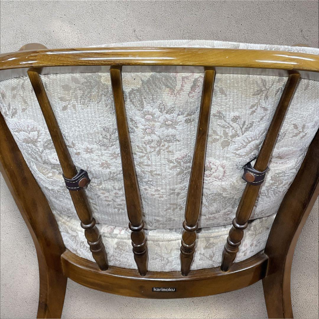 カリモク コロニアルアームチェア レトロ ソファ KARIMOKU ②