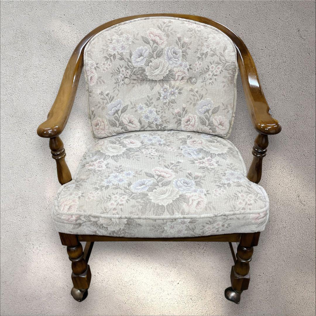 カリモク コロニアルアームチェア レトロ ソファ KARIMOKU ②