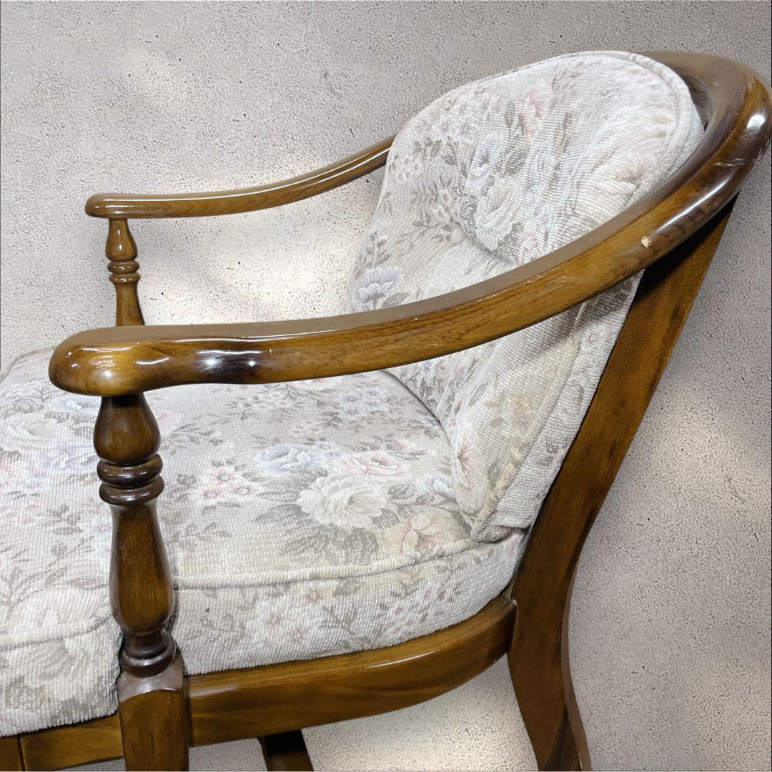 カリモク コロニアルアームチェア レトロ ソファ KARIMOKU ②