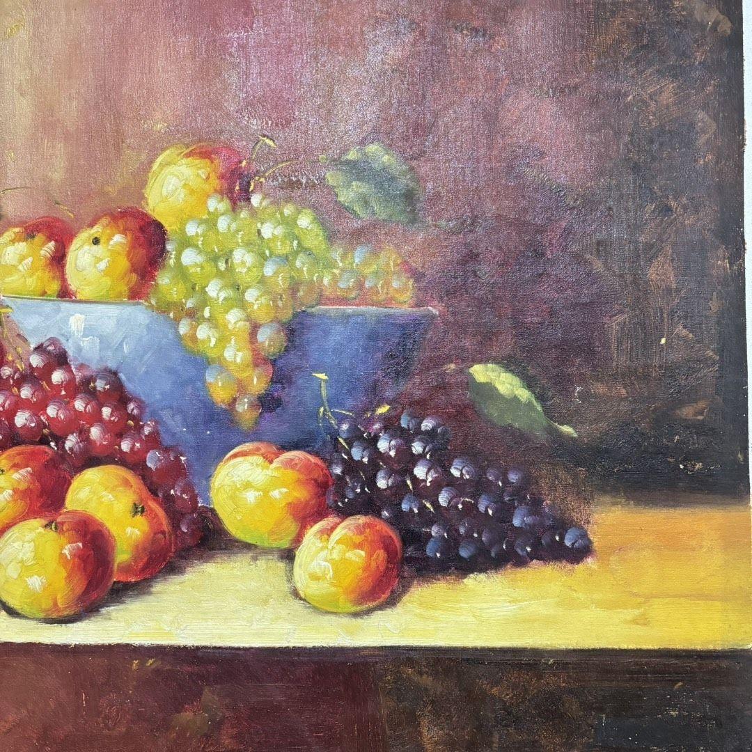 手描き 水彩油画 果物 静物画 潘鸿海 インテリアアート 約70×100cm