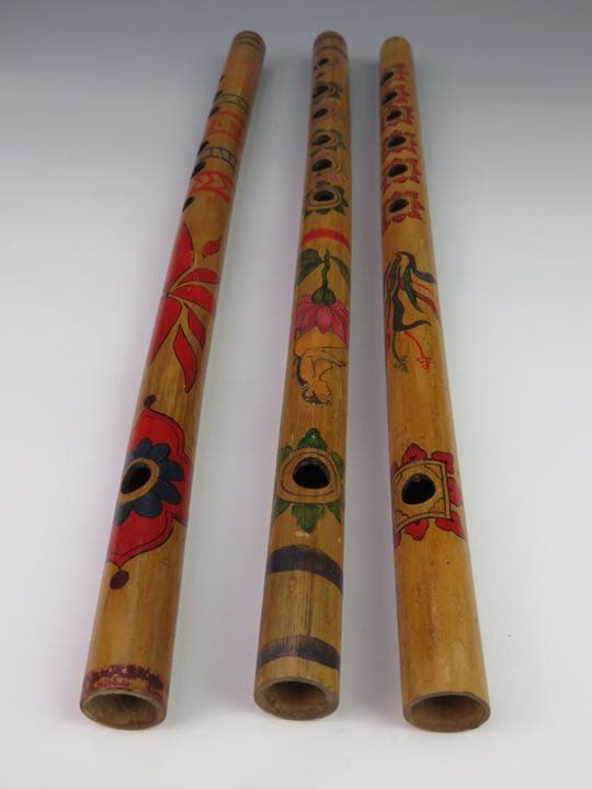 インドの横笛（バーンスリー）3本セット