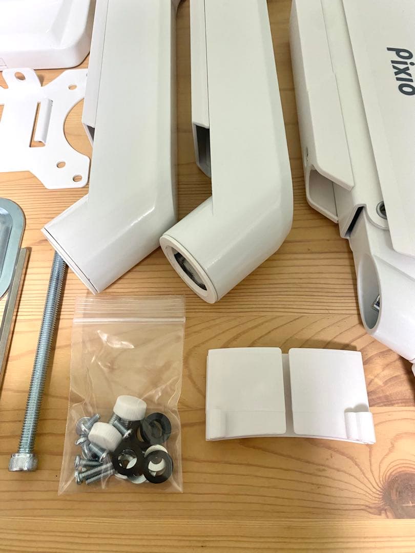 【美品】Pixio PS2D White デュアルモニターアーム