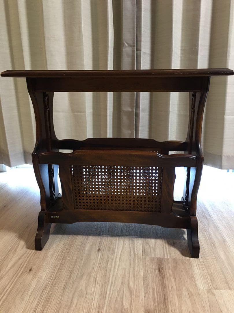 カリモク　マガジンラック　モダンアンティーク