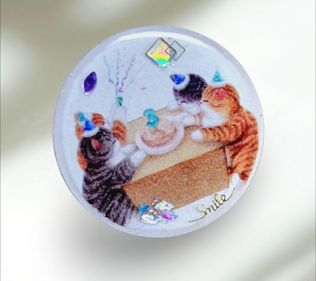 NO.573❤4姉妹 誕生日会❤レジンヘアゴム ブローチ