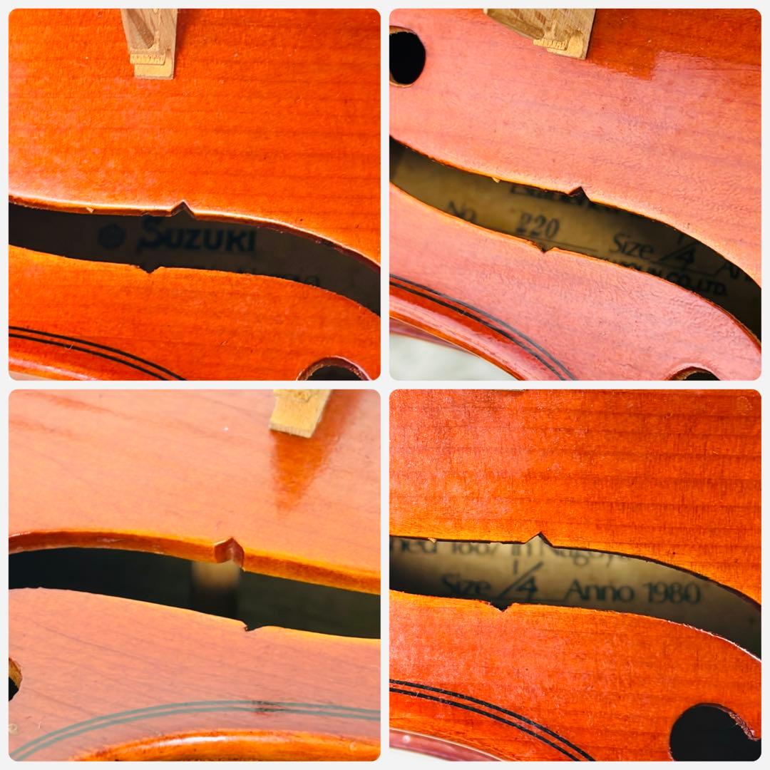 スズキ　バイオリン　No.220　1/4　弦楽器　初心者　練習用　子供用　新品弓