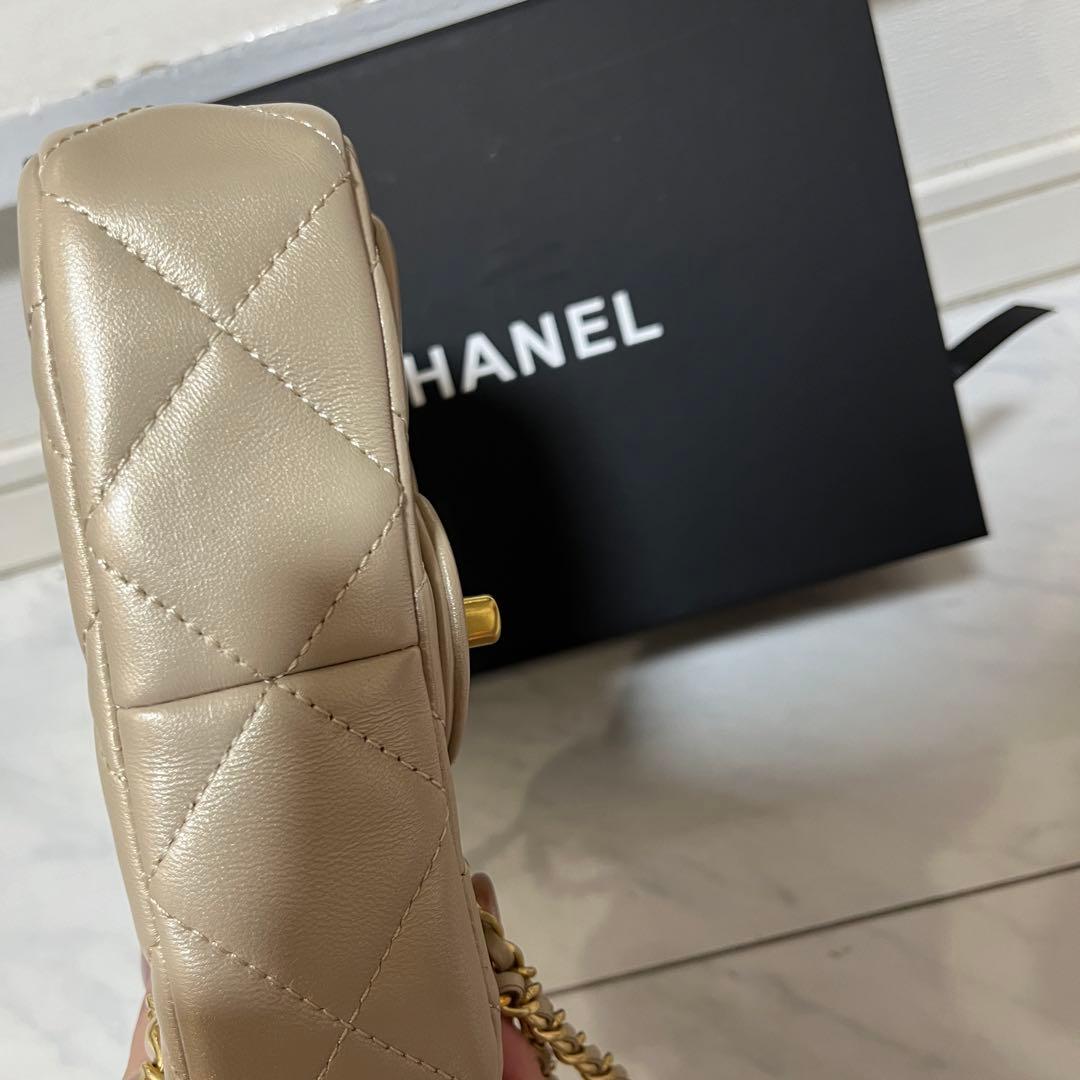 シャネル　ノベルティ　バッグ　マトラッセ パール　ショルダーバッグ　ベージュ