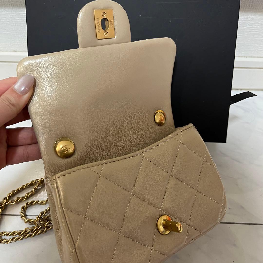 シャネル　ノベルティ　バッグ　マトラッセ パール　ショルダーバッグ　ベージュ