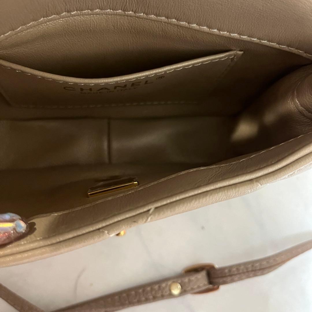 シャネル　ノベルティ　バッグ　マトラッセ パール　ショルダーバッグ　ベージュ