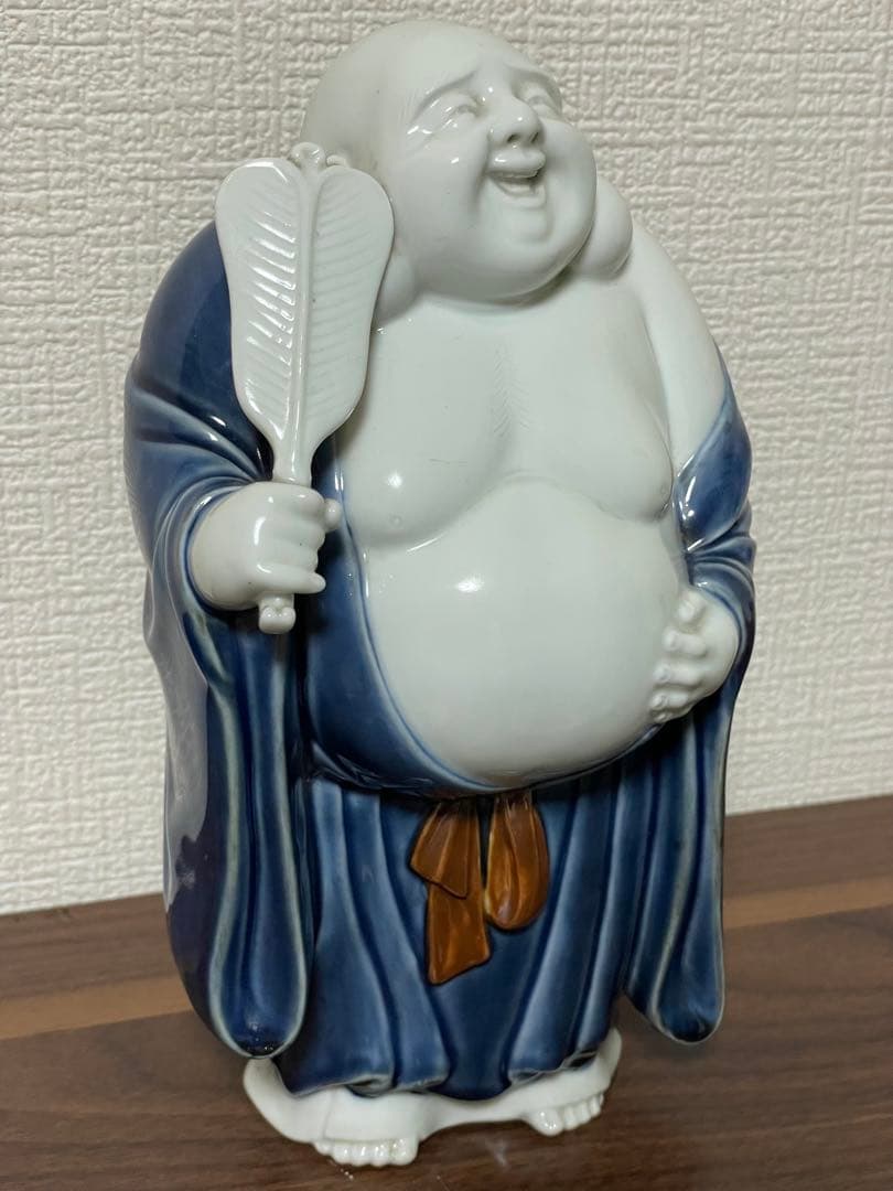 人間国宝 十二代柿右衛門 布袋像 白磁 縁起物 希少美品