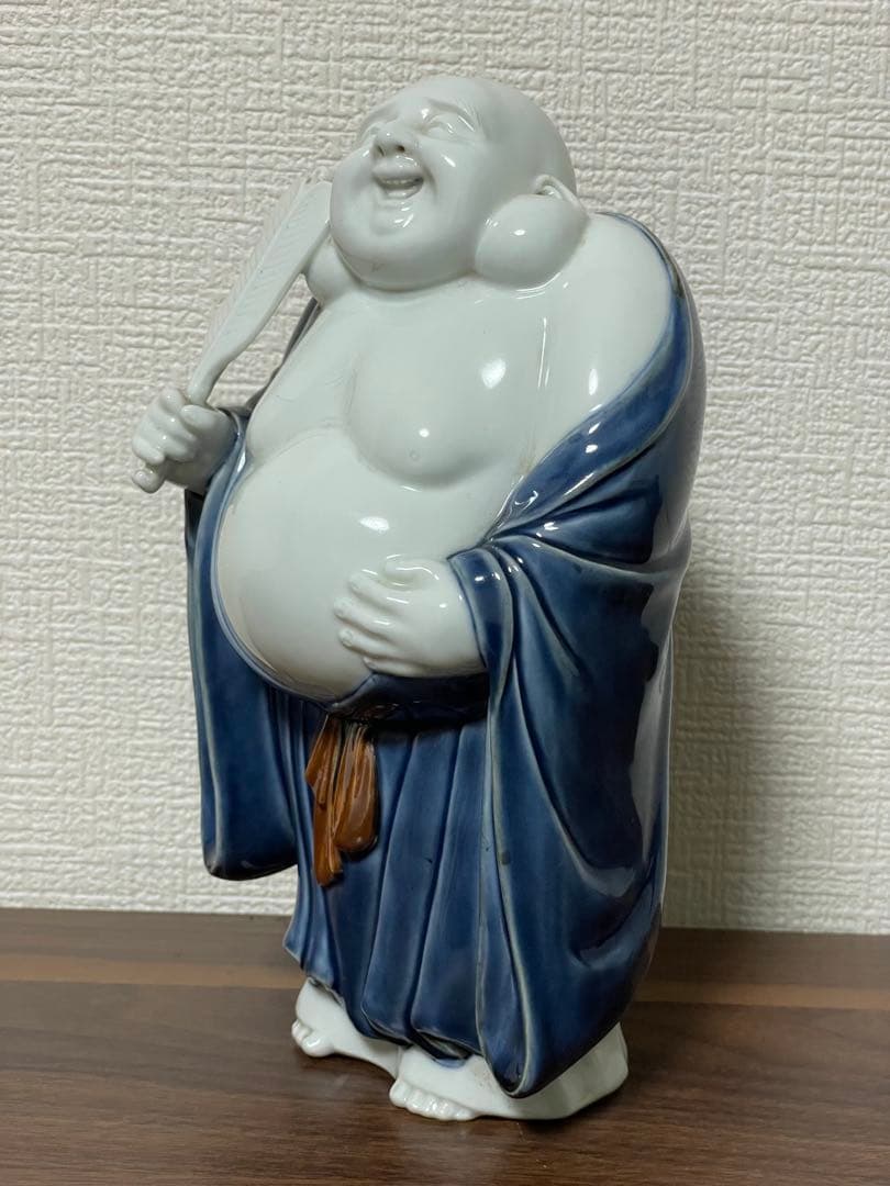 人間国宝 十二代柿右衛門 布袋像 白磁 縁起物 希少美品