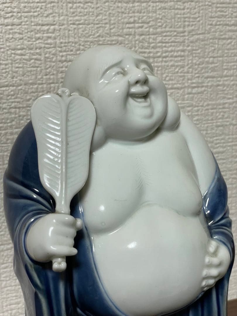 人間国宝 十二代柿右衛門 布袋像 白磁 縁起物 希少美品