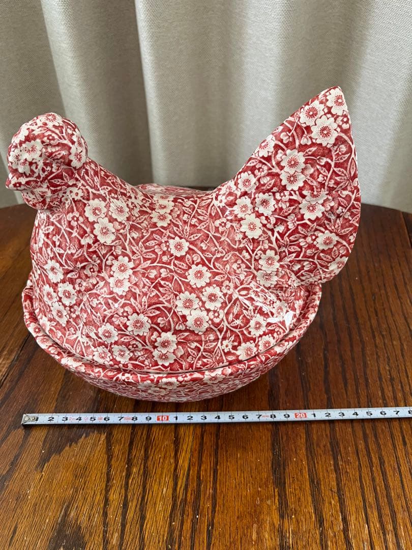 イギリス【美品】バーレイ　burleigh レッドキャリコケース