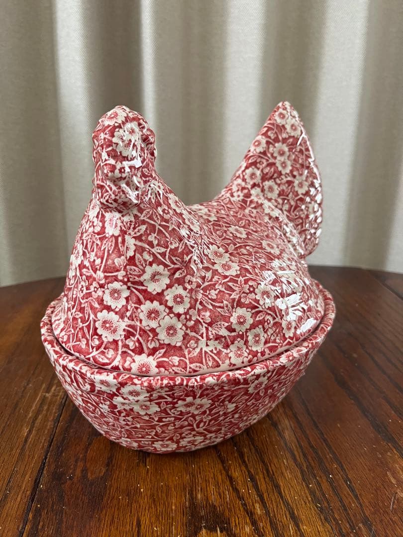 イギリス【美品】バーレイ　burleigh レッドキャリコケース