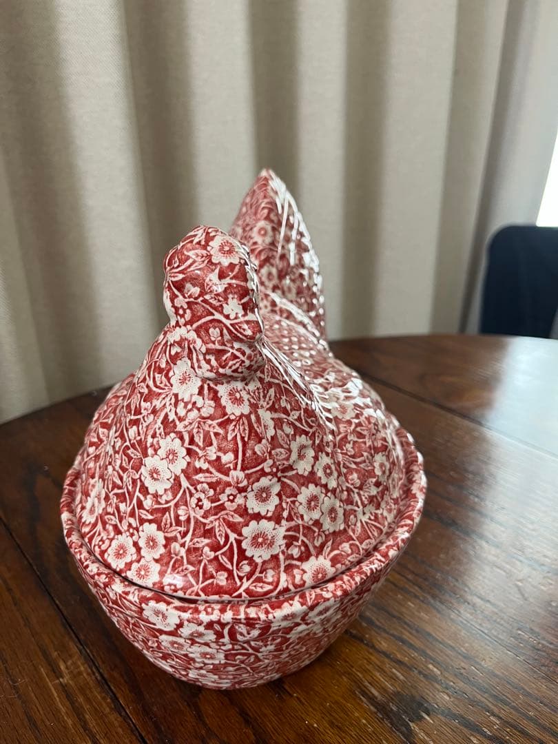 イギリス【美品】バーレイ　burleigh レッドキャリコケース