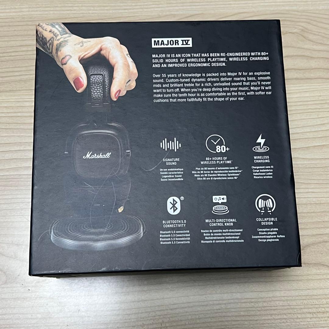 Marshall Major IV ワイヤレスヘッドフォン　ブラック