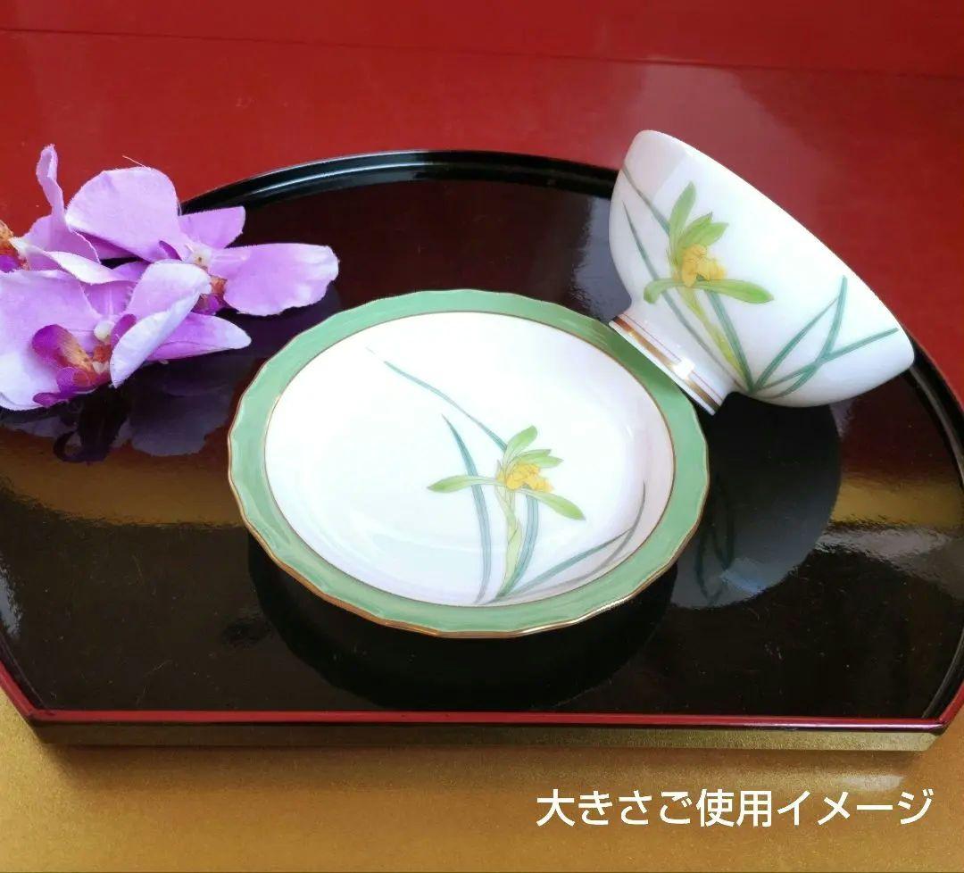 香蘭社　色変わり　ご飯茶碗　飯碗　金彩春蘭　５客　箱入り　しおり付　宮内庁御用達