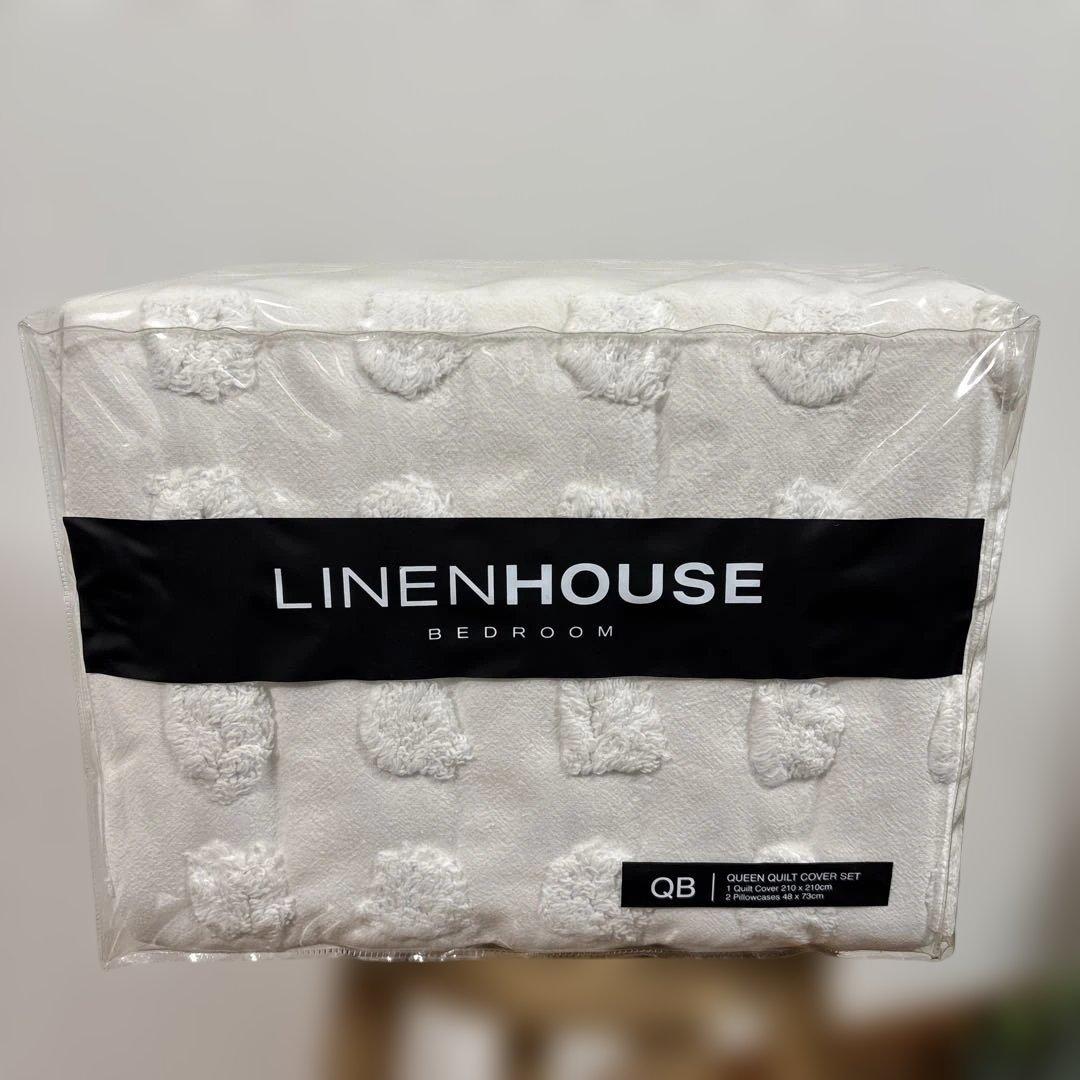 【新品】LINEN HOUSE/HAZE クイーン 布団&枕カバーセット