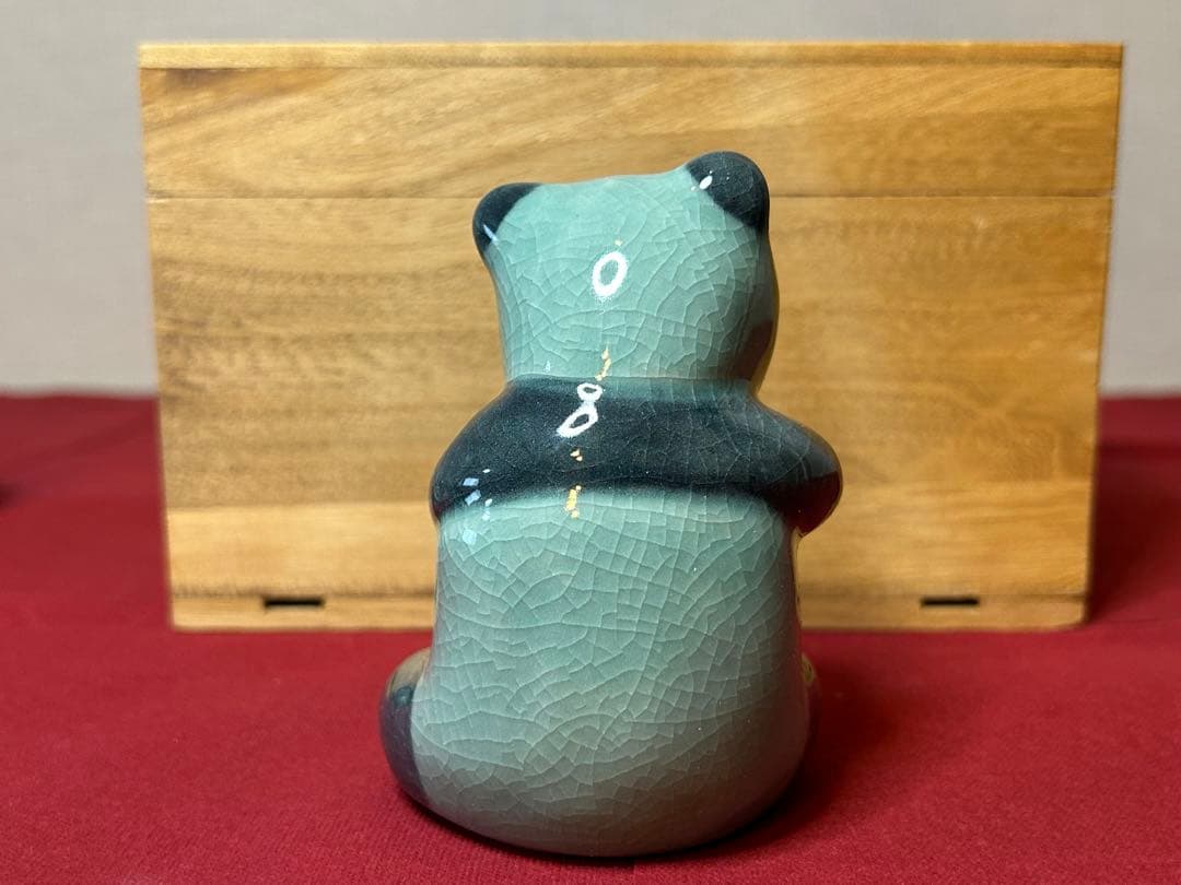 陶器　高麗青磁　水滴　2個　暁泉窯　権泰鉉作　パンダ　親子