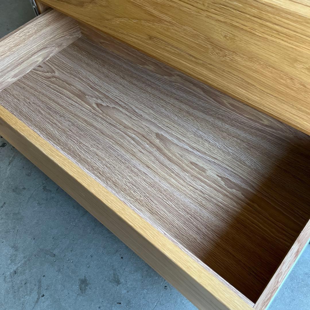 ホシ★無印ステンレスユニットシェルフ・オーク材・ワードローブ・バスケット付