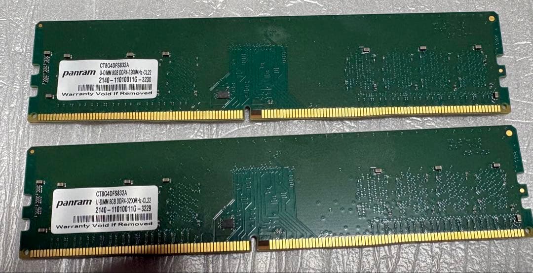 プ*っ様 Crucial 8GB×2(16GB)DDR4-3200