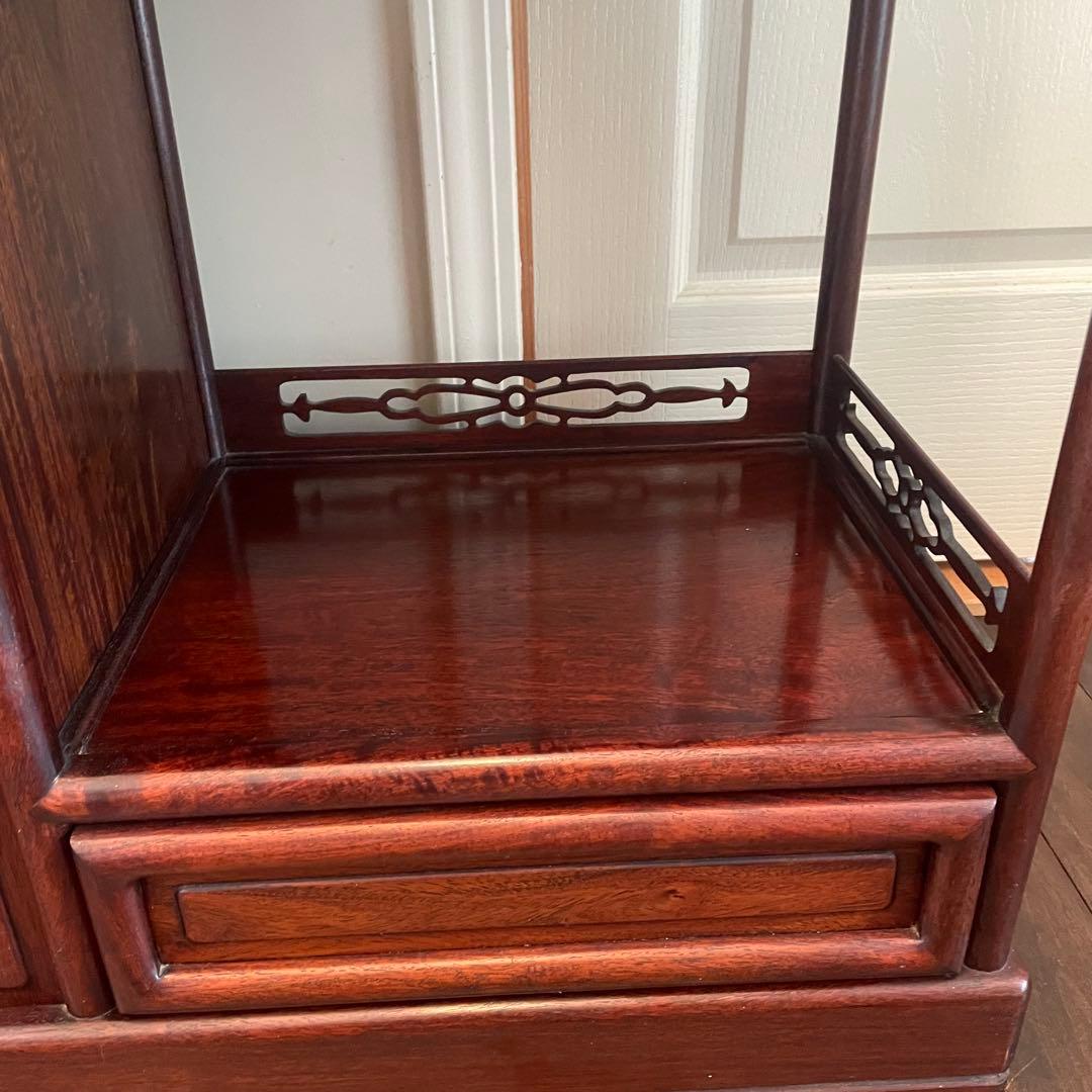 唐木家具 【美品】茶箪笥 ヴィンテージ　飾り棚 アンティーク家具　和家具