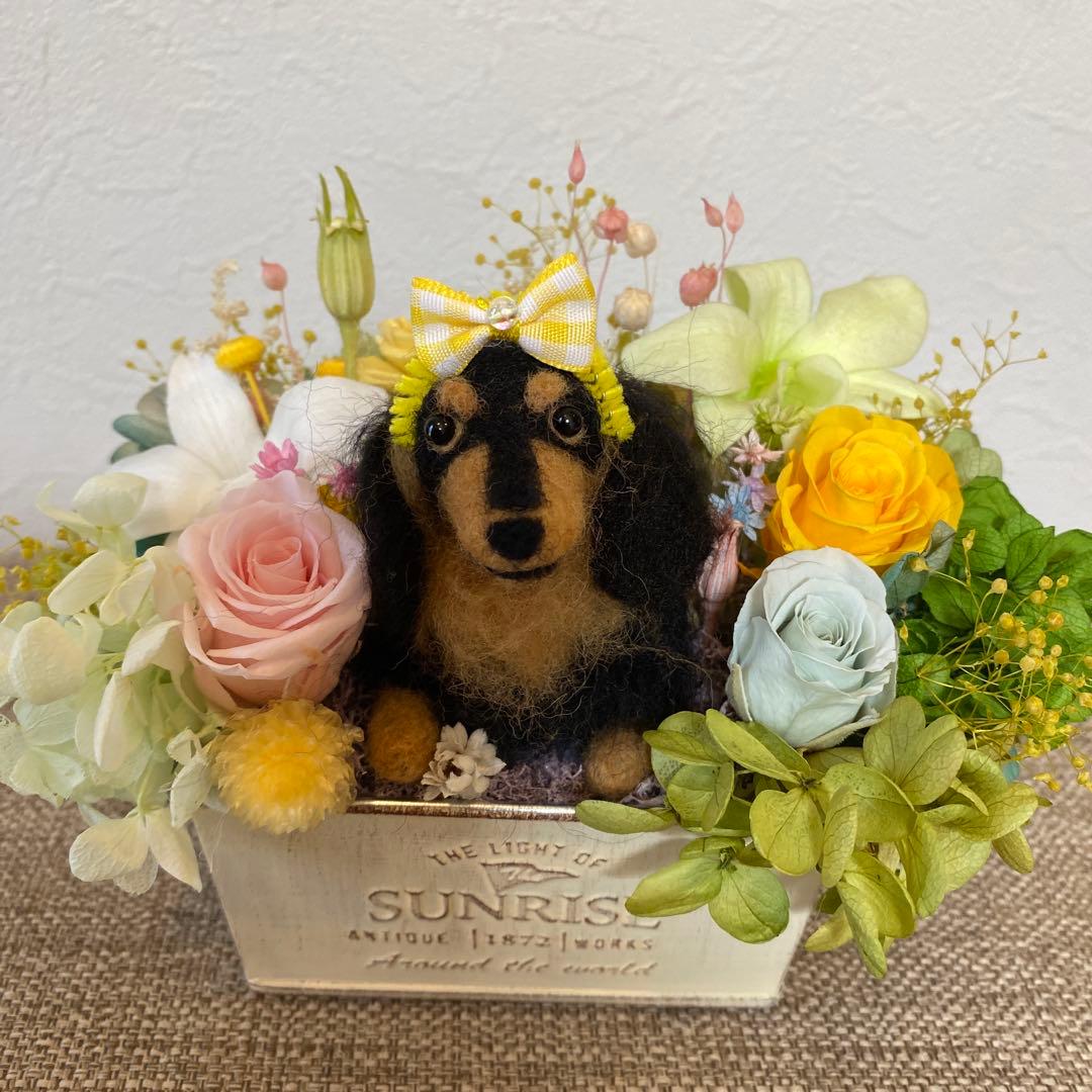 フラワーアレンジ&ブラタンちゃん