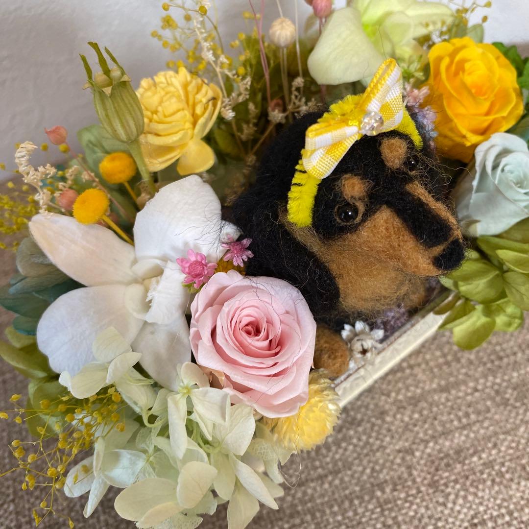 フラワーアレンジ&ブラタンちゃん