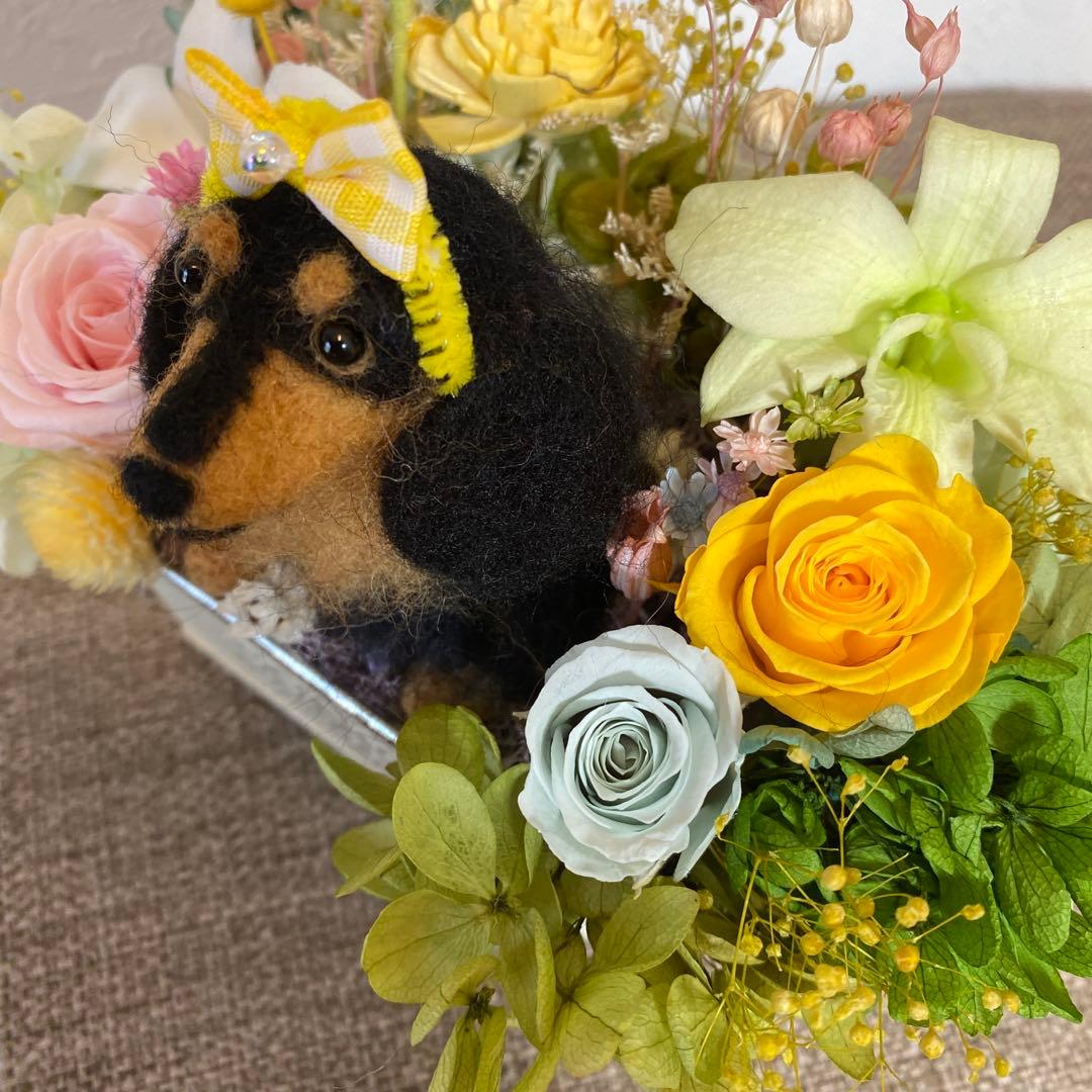 フラワーアレンジ&ブラタンちゃん