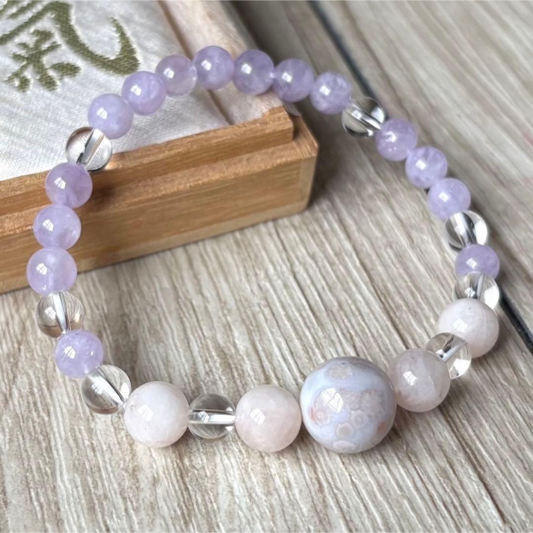 素敵なご縁を引き寄せる パワーストーンブレスレット/チェリーブロッサムアゲート