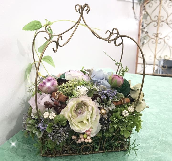 ワイヤーバスケット アレンジメント