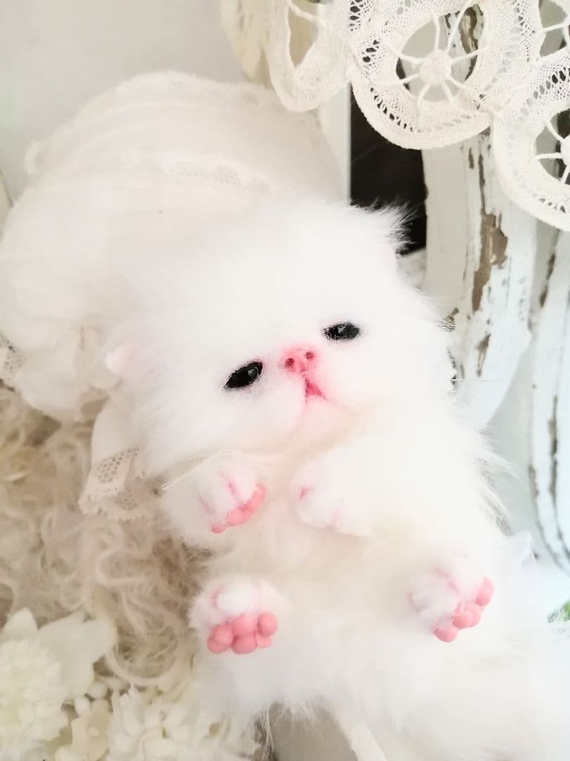 ミニミニ子猫ちゃん♡ふわふわ♡アートドール♡ぬいぐるみ♡